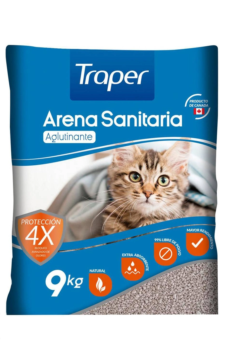 ARENA SANITARIA AGLUTINANTE TRAPER 9 KG - 1