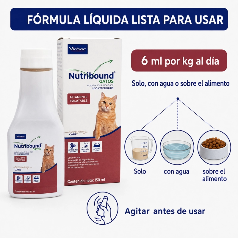 SUPLEMENTO GATO VIRBAC 150 ML NUTRIBOUND JARABE - 3