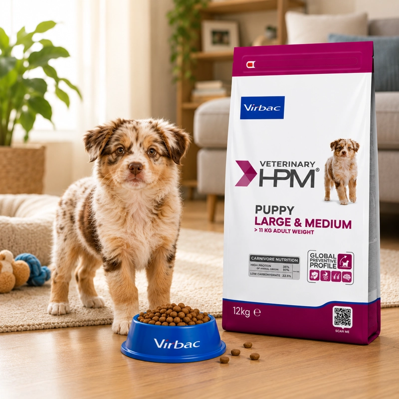 ALIMENTO SECO PERROS VIRBAC RAZA MEDIANA GRANDE 12 KG HPM DOG BABY - 6