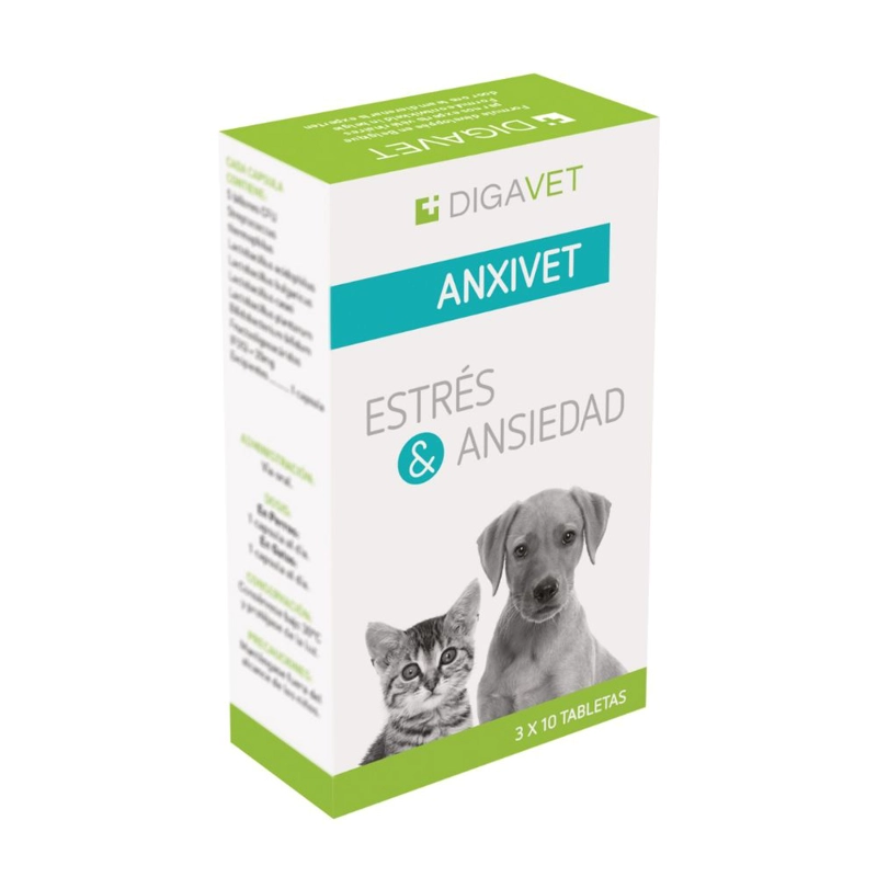 SUPLEMENTO PERROS GATOS DIGAVET 30 COMPRIMIDOS ANXIVET ESTRÉS Y ANSIEDAD - 1
