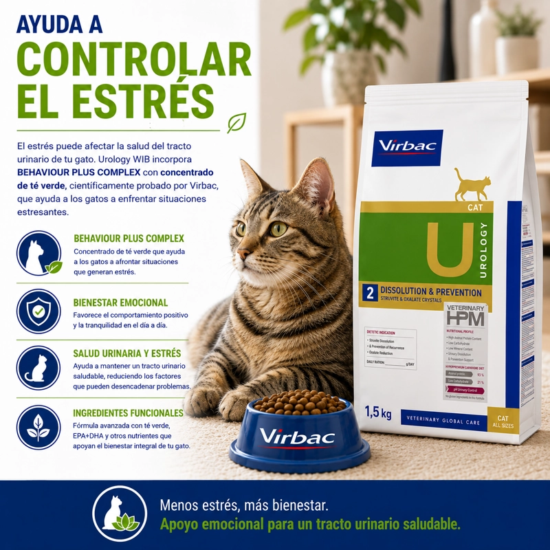 ALIMENTO SECO GATOS VIRBAC 1.5 KG HPM 3 CAT UROLOGY URINARY WIB - 4