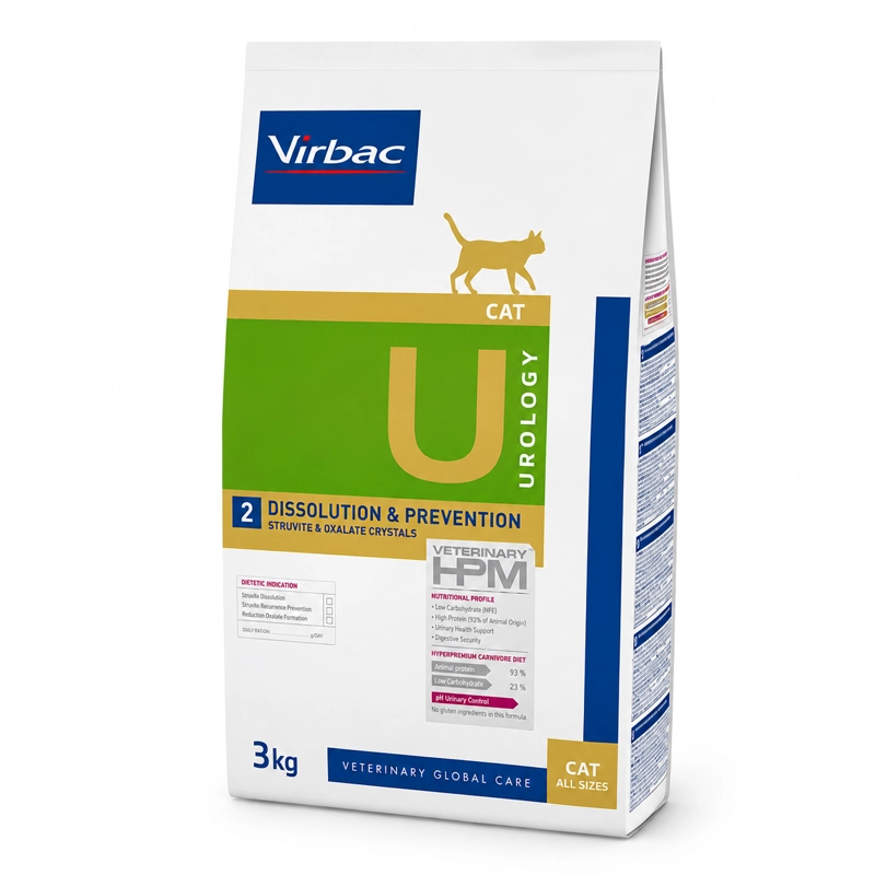 ALIMENTO SECO GATOS VIRBAC 3 KG HPM 2 CAT UROLOGY DISSOLUTION PREVENTION - 1