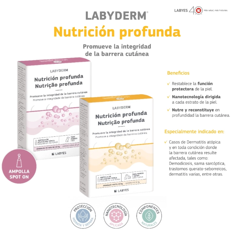 MEDICAMENTO PERROS LABYES 4 ML PREMIUM COVER REPARADOR CUTANEO LABYDERM - 2