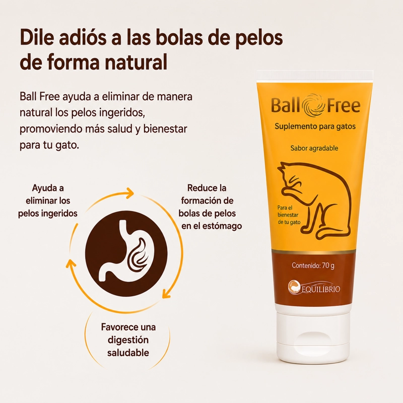 SUPLEMENTO GATO 70 GR BALLFREE ELIMINADOR DE PELOS - 5