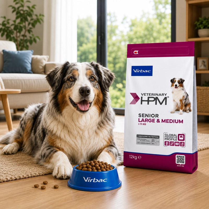 ALIMENTO SECO PERROS SENIOR VIRBAC RAZA MEDIANA GRANDE 12 KG HPM DOG - 5