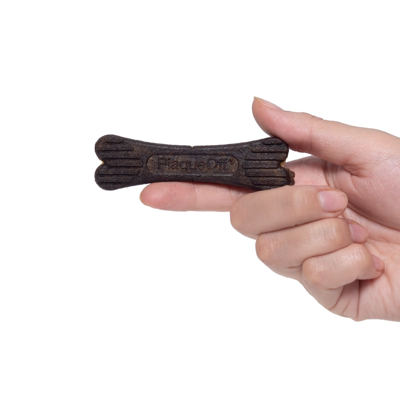 CUIDADO DENTAL PERROS PRODEN PLAQUEOFF HUESO MANTEQUILLA MANI BANANA 340 GR - 3