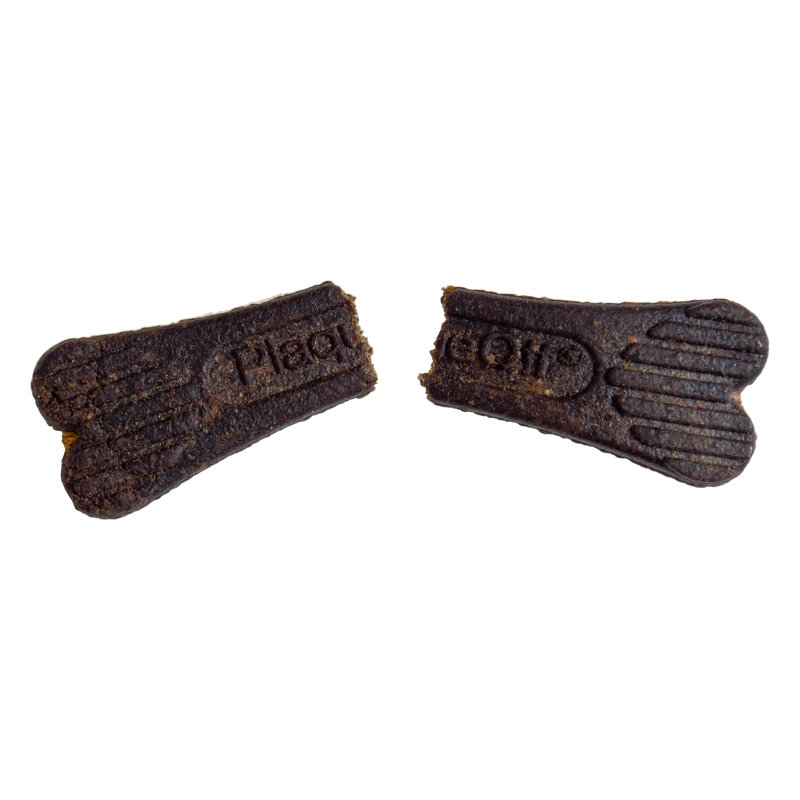 CUIDADO DENTAL PERROS PRODEN PLAQUEOFF HUESO MANTEQUILLA MANI BANANA 340 GR - 4