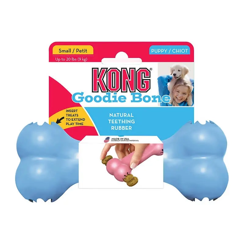 JUGUETE PERROS KONG PUPPY GOODIE BONE CELESTE S - 1