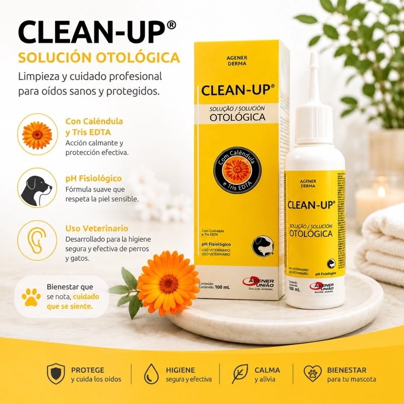 LIMPIA OIDOS PERROS GATOS CLEAN UP SOLUCIÓN OTOLÓGICA 100 ML - 2