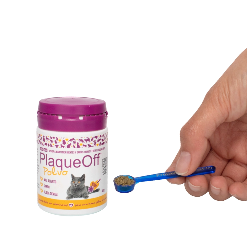 CUIDADO DENTAL GATOS PRODEN PLAQUEOFF POLVO LIMPIEZA DIENTES 40 GR - 3
