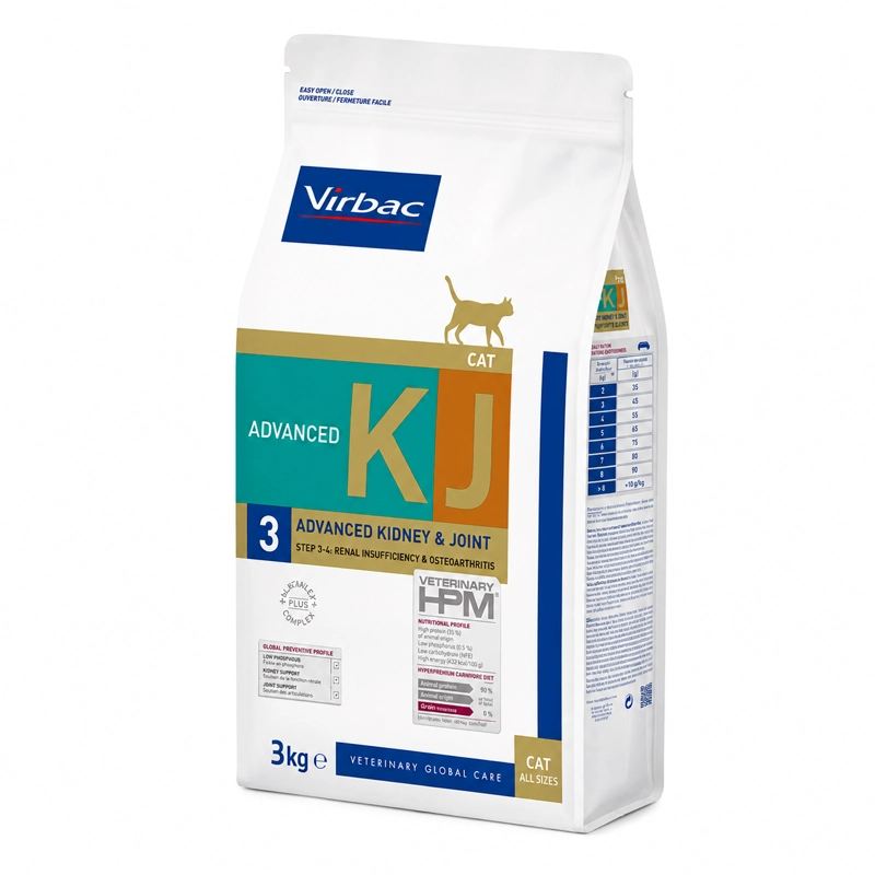 ALIMENTO MEDICADO GATOS VIRBAC 3 KG HPM 3 CAT ADVANCED KIDNEY JOINT - 1
