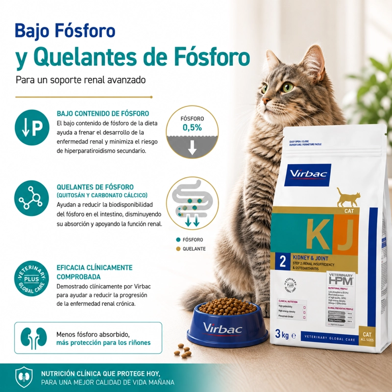 HPM VIRBVIRBAC HPM CAT KIDNEY & JOINT 2 3 KG - ALIMENTO RENAL PARA GATOS CON ERC IRIS 2 - 3