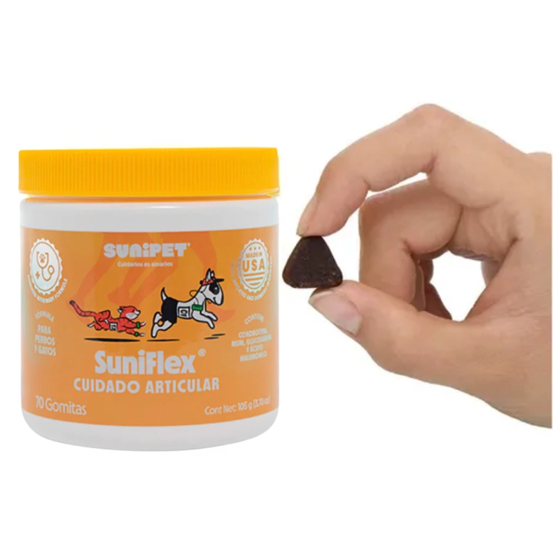 SUPLEMENTO PERROS GATOS SUNIPET SUNIFLEX 70 GOMITAS - 2