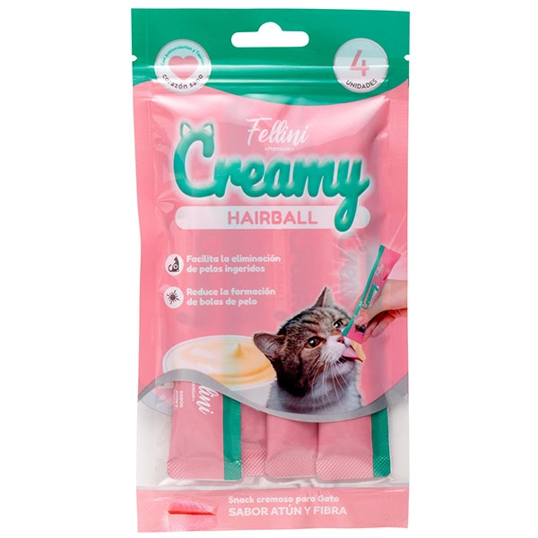 FELLINI CREAMY HAIRBALL ATUN 4 TUBOS - 1