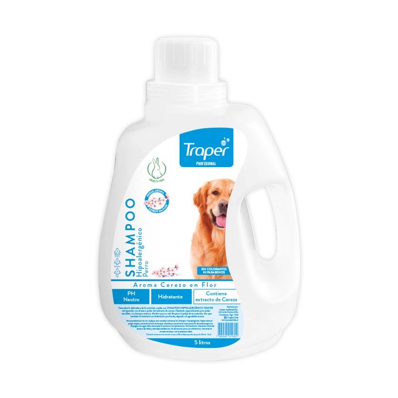 SHAMPOO PERROS TRAPER HIPOALERGÉNICO ADULTO CEREZO 5 L - 1