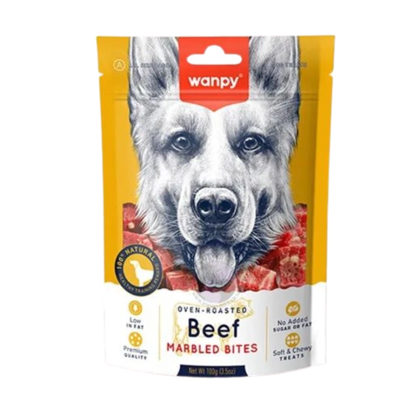 WANPY BEEF MARBLED BITES PARA PERRO 100 GR VCTO 04/08/2026 - 1