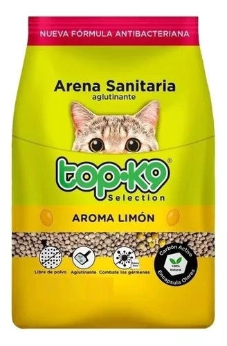 ARENA SANITARIA GATOS AGLUTINANTE TOPK9 LIMÓN 4 KG - 1