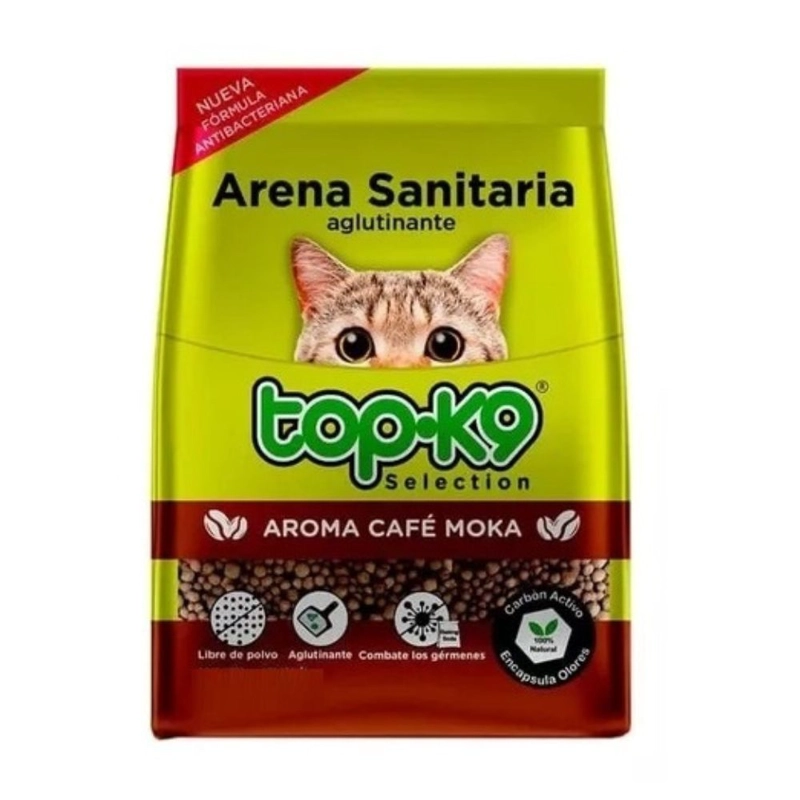 ARENA SANITARIA GATOS AGLUTINANTE TOPK9 CAFE MOKA 4 KG - 1