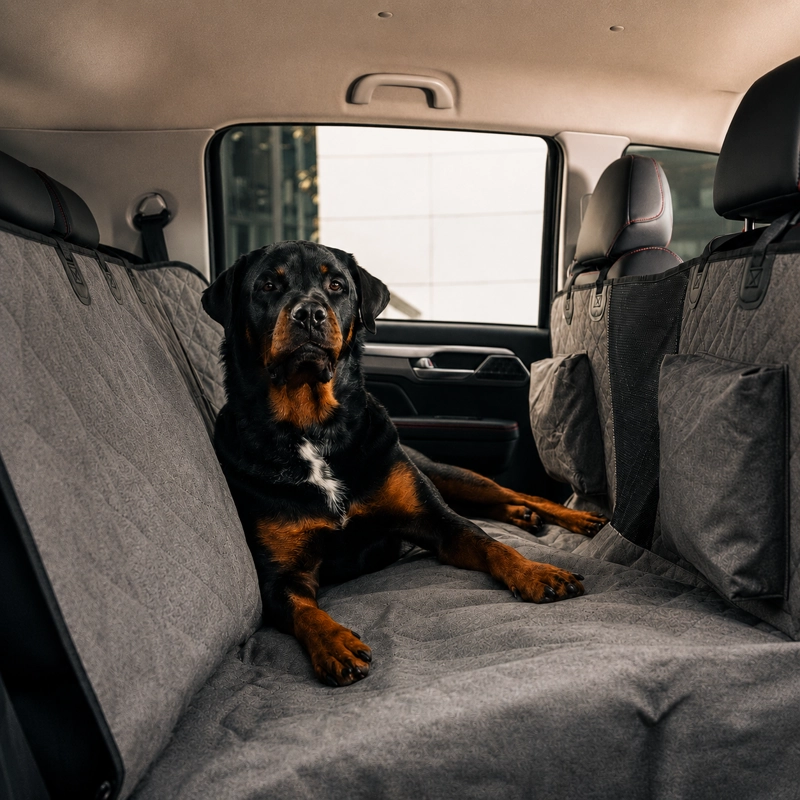 COBERTOR PERROS GATOS FUNDA ASIENTO AUTOS ANCLAJE ISOFIX ROTT - 1