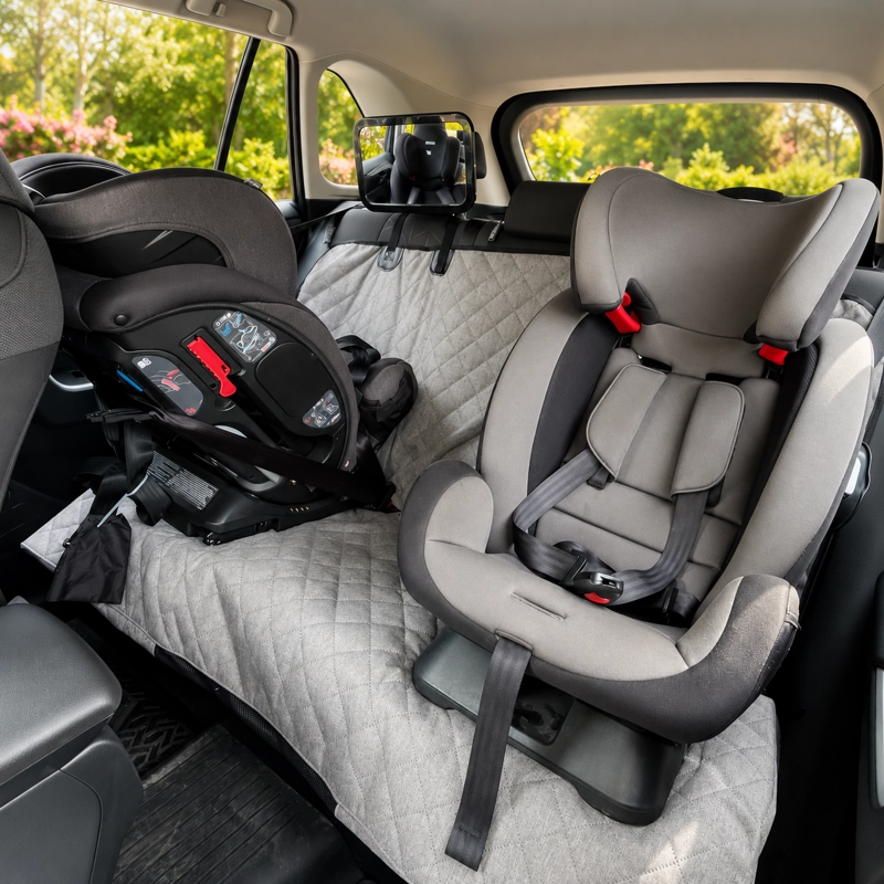 COBERTOR PERROS GATOS FUNDA ASIENTO AUTOS ANCLAJE ISOFIX ROTT - 6