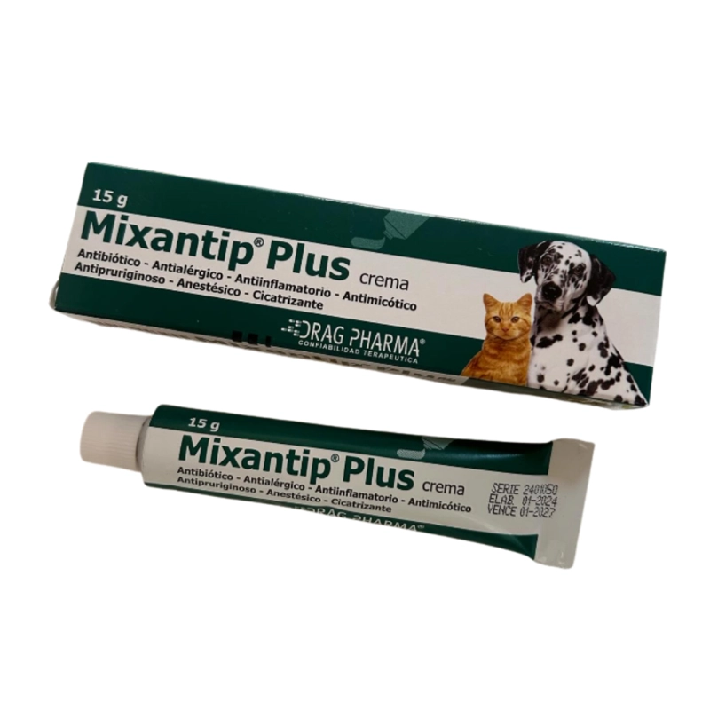 CREMA PERROS GATOS DRAG PHARMA MIXANTIP PLUS 15 GR - 1