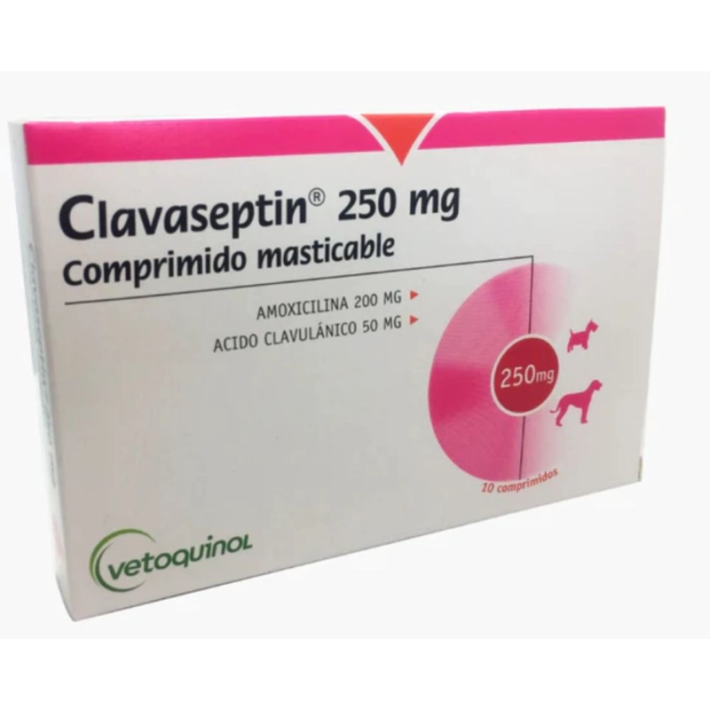 CLAVASEPTIN 250 MG VETOQUINOL 10 COMPROMIDOS - 1