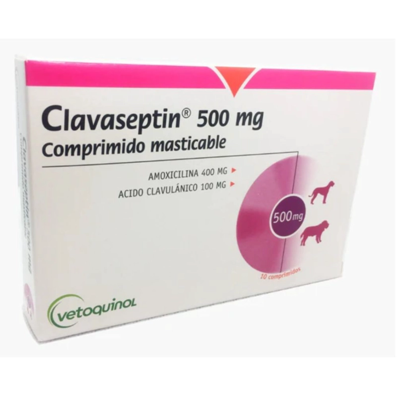 CLAVASEPTIN 500 MG VETOQUINOL 10 COMPROMIDOS - 1