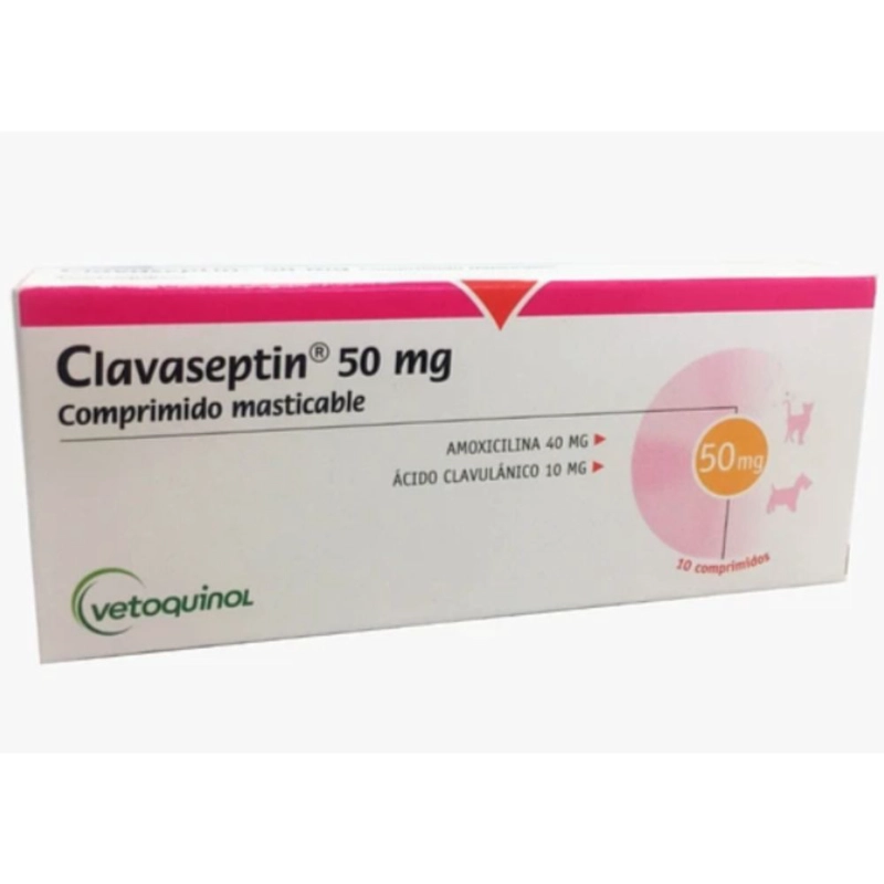 CLAVASEPTIN 50 MG VETOQUINOL 10 COMPROMIDOS - 1
