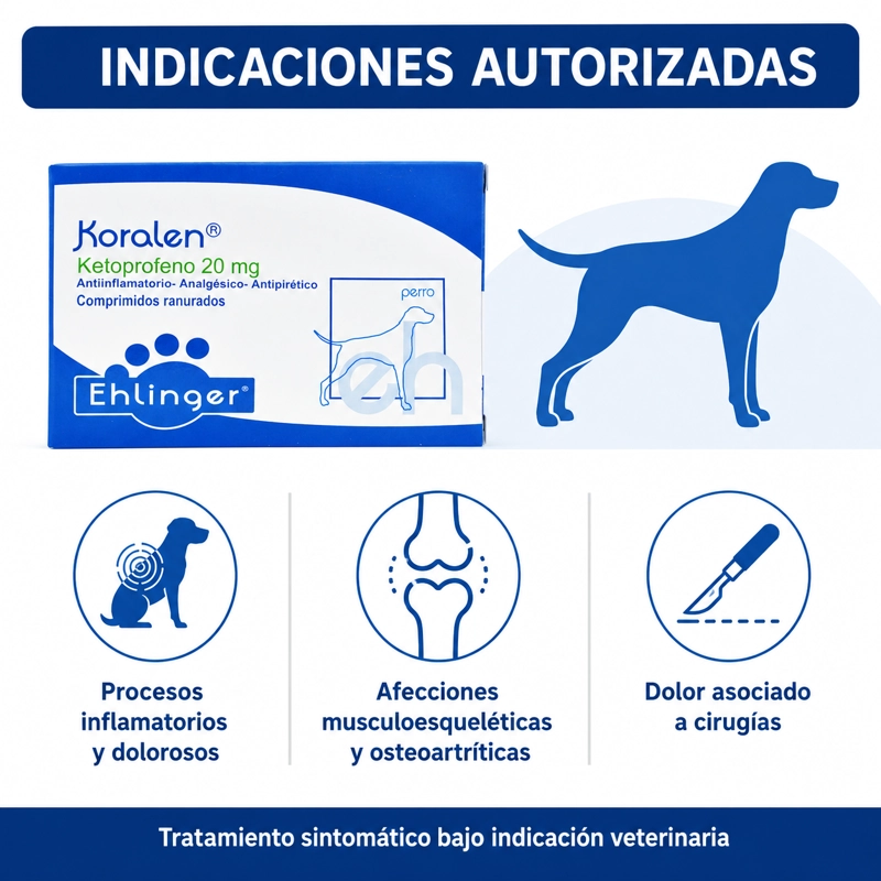 KORALEN KETOPROFENO 20 MG PERROS 10 COMPRIMIDOS - 3