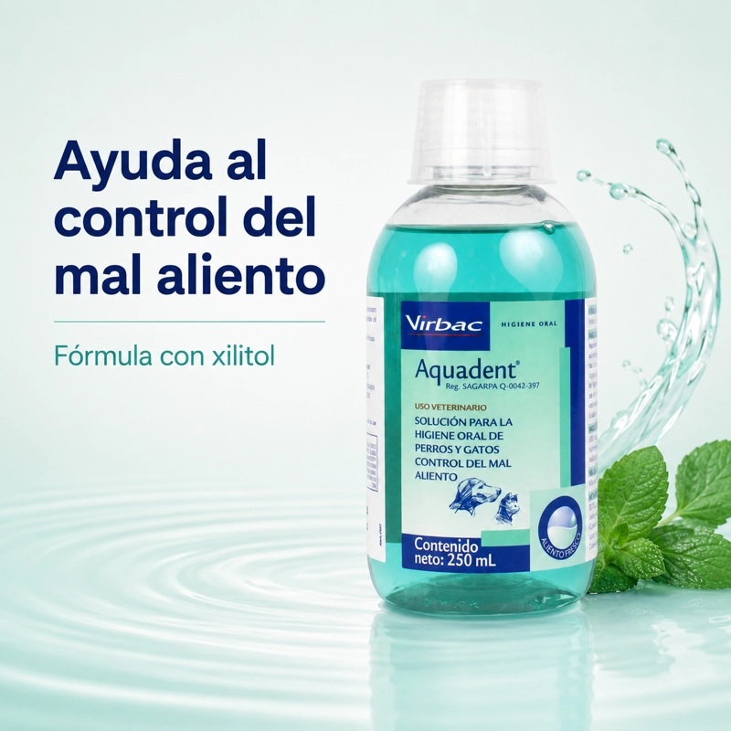 AQUADENT VIRBAC 250 ML PARA HIGIENE ORAL DE PERROS Y GATOS - 4