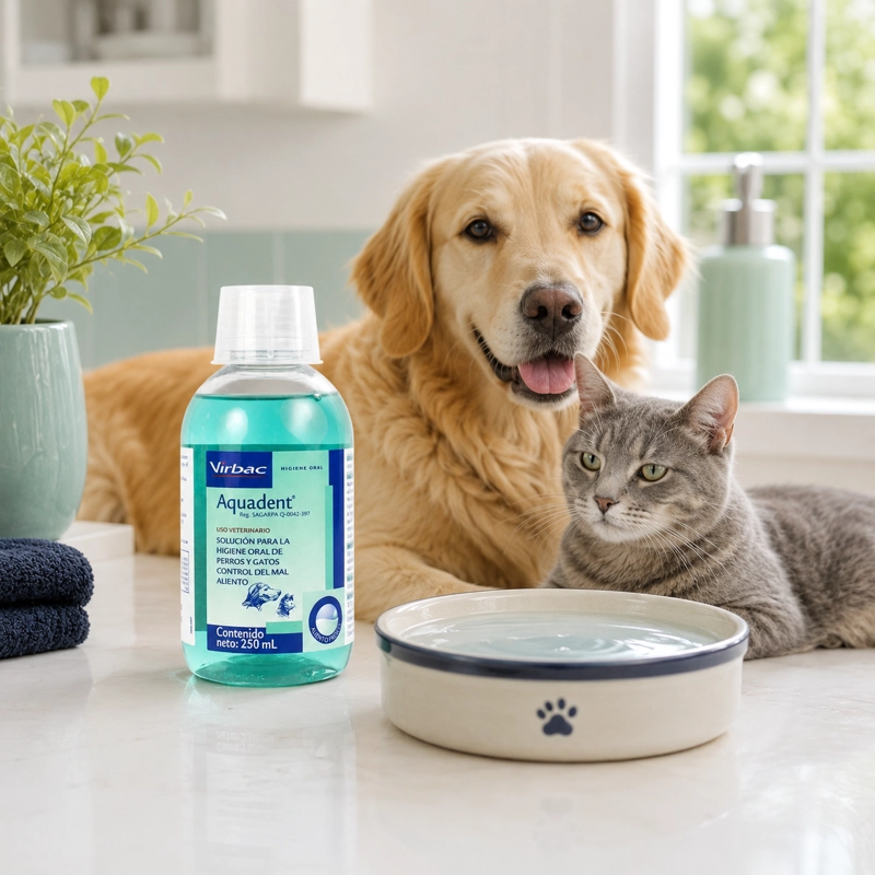 AQUADENT VIRBAC 250 ML PARA HIGIENE ORAL DE PERROS Y GATOS - 5