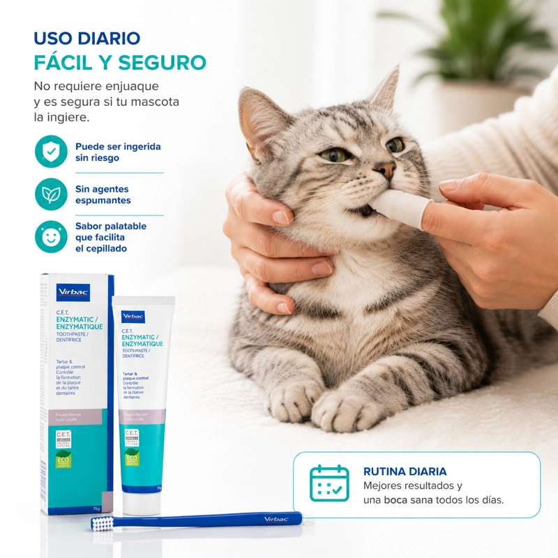 VIRBAC C.E.T. PASTA DENTAL ENZIMATICA PARA PERROS Y GATOS 70 G - 2