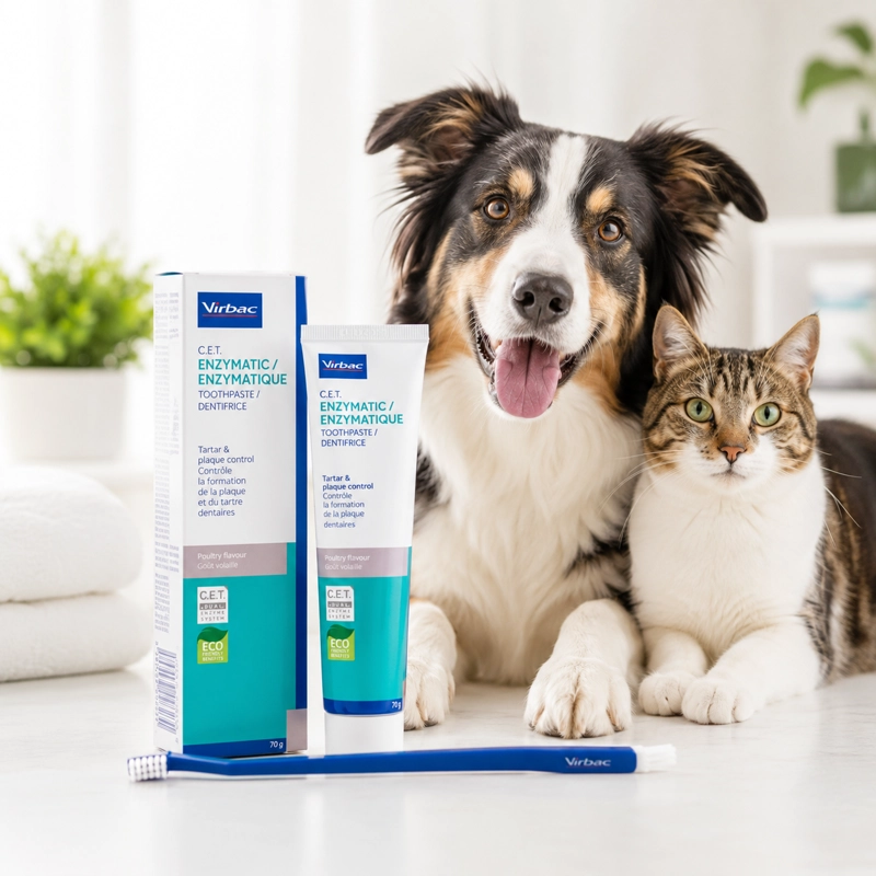 VIRBAC C.E.T. PASTA DENTAL ENZIMATICA PARA PERROS Y GATOS 70 G - 5