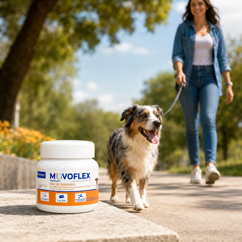 MOVOFLEX MEDIUM SUPLEMENTO ARTICULAR PARA PERROS 15–35 KG 30 COMPRIMIDOS - 5