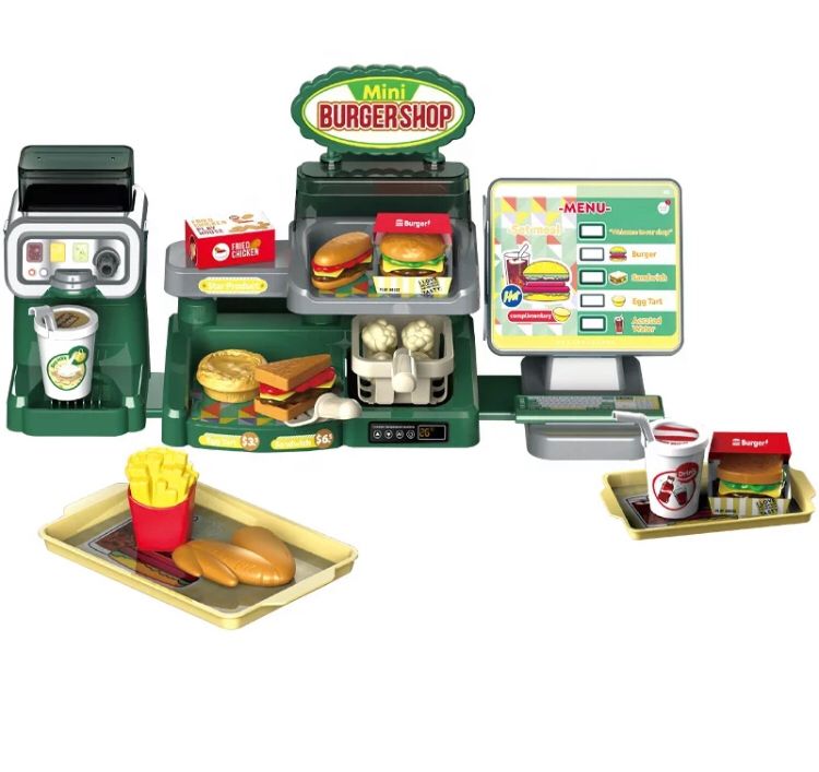 JUEGO VENTA VANYEH SIMLUACIÓN HAMBURGUESAS Y TERÍA 35 PIEZAS CAFE - 3