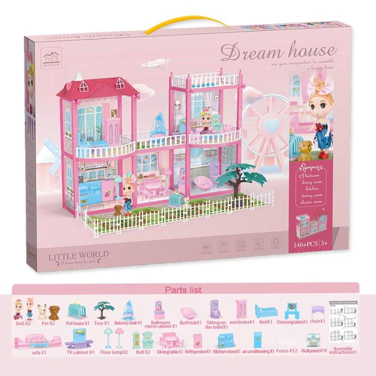 CASA DE MUÑECAS DREAM HOUSE ROSADO - 2