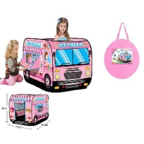 CARPA PLEGABLE COW TENT ROSADO PARA NIÑOS DISEÑO LOCAL VENTA HELADOS - 2