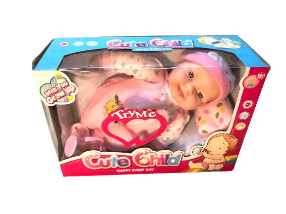 BEBÉ IMPORTADORA JMT ROSADO VOCES IC 12 PLGS - 1