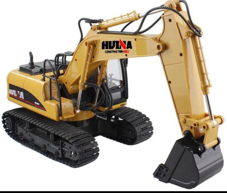 RETROEXCAVADORA HUI NA TOYS AMBAR HUINA ESCALA 1:16 DE ALEACION 1510 CON CONTROL REMOTO 2.4 GHZ - 4