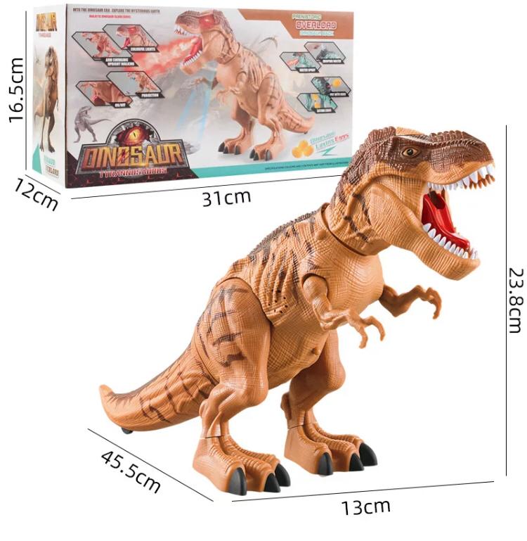 TIRANOSAURIO DINOSAURIOS JUGUETE REX CON VAPOR PROYECTOR BOTA HUEVOS Y CAMINA - 2