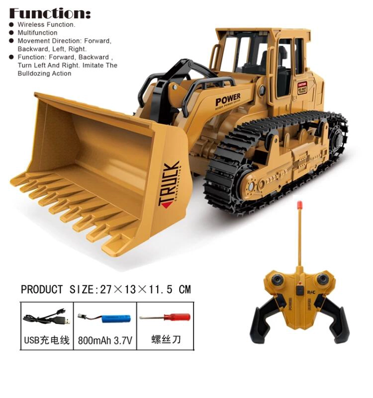 BULLDOZER WIRELESS CON CONTROL REMOTO 1:20 - 1