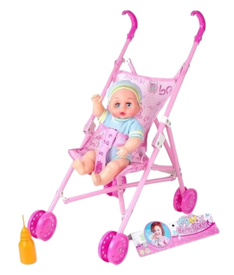 MUÑECO 12  PLGS CON COCHE PLASTICO SONIDOS - 1