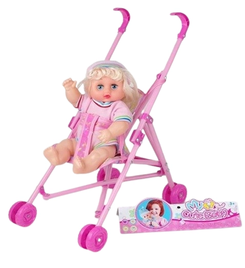 MUÑECA 12 PLGS CON COCHE PLASTICO SONIDOS - 2