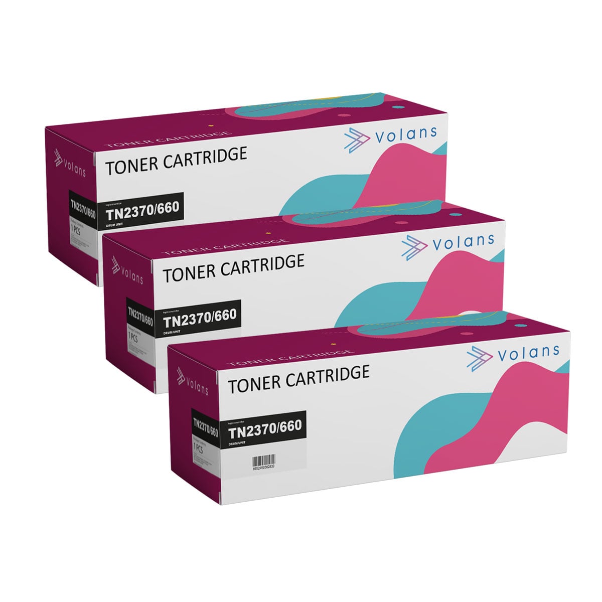 PACK VOLANS NEGRO DE 3 TONER ALTERNATIVO TN-2370 / TN2370 / TN-660 / TN660 - 1