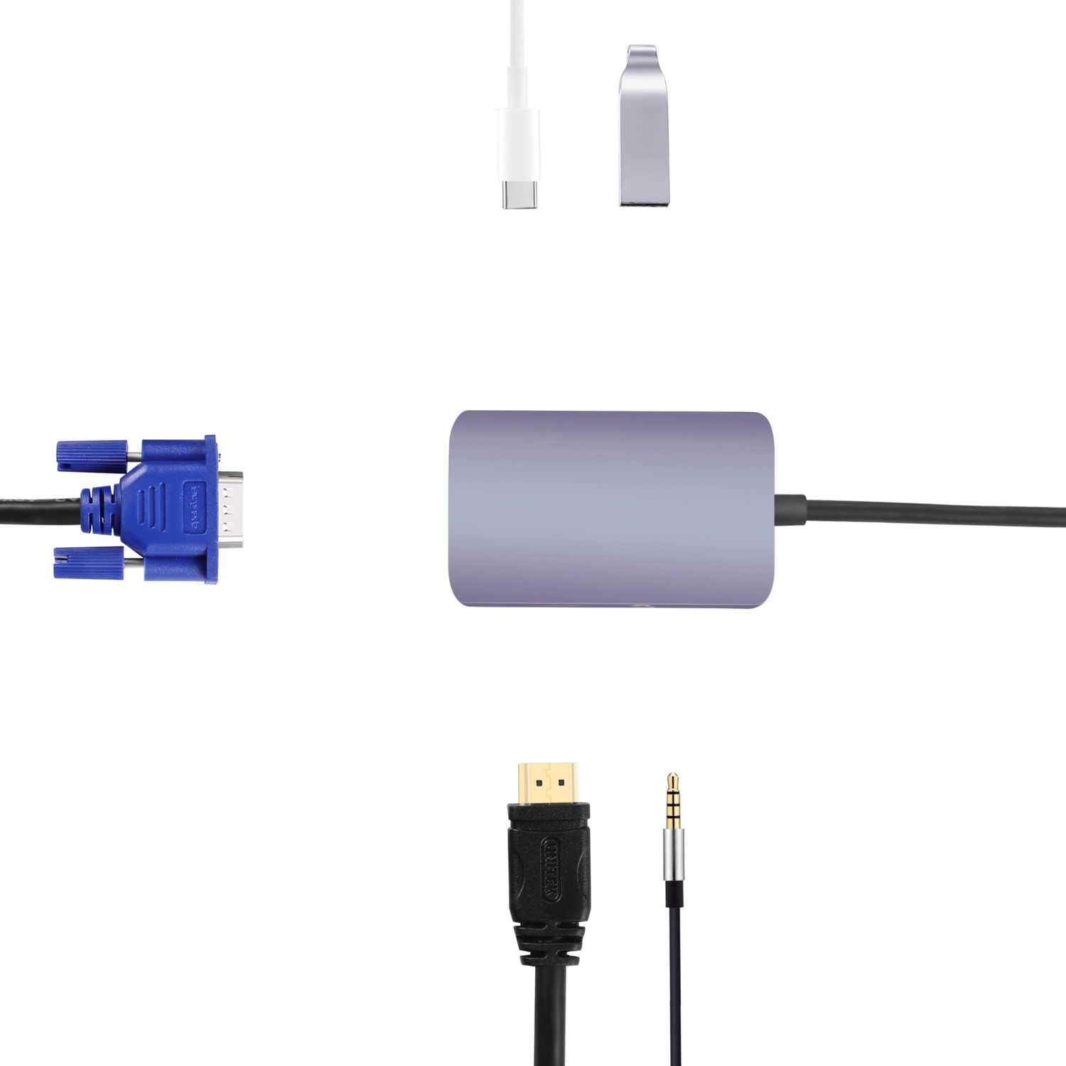 HUB USB TIPO C, 5 EN 1 - 3