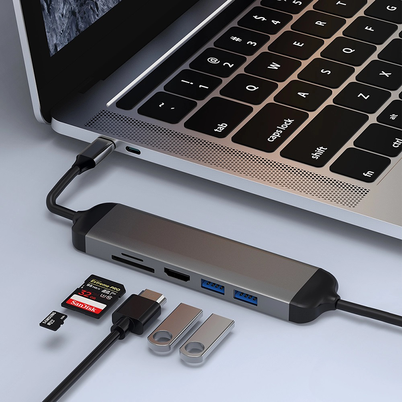 HUB USB TIPO C, 6 EN 1 - 4
