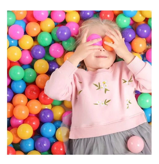 PELOTAS JUGUETÓN PLÁSTICAS COLORES PARA PISCINA 100 UNIDADES 7 CM - 3