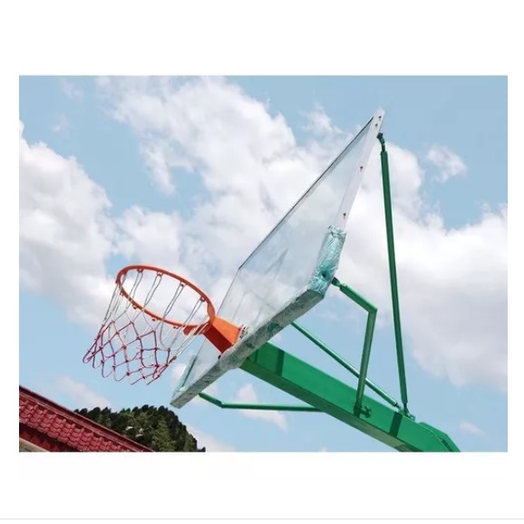 TORRE DE BASKETBALL JUGUETÓN VIDRIO TEMPLADO FIJA ACERO CON TABLERO PROFESIONAL - 2