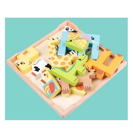 Juego Didáctico Madera Puzzle Animales Montessori - 3