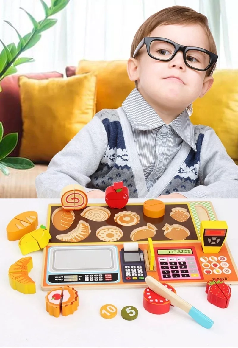 JUEGO MADERA JUGUETÓN MULTICOLOR ENCAJE SET ALMACÉN MONTESSORI - 1